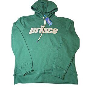 NWT Prince Pickleball Men's M Fleece‎ Hooded Pullover Sweatshirt Green